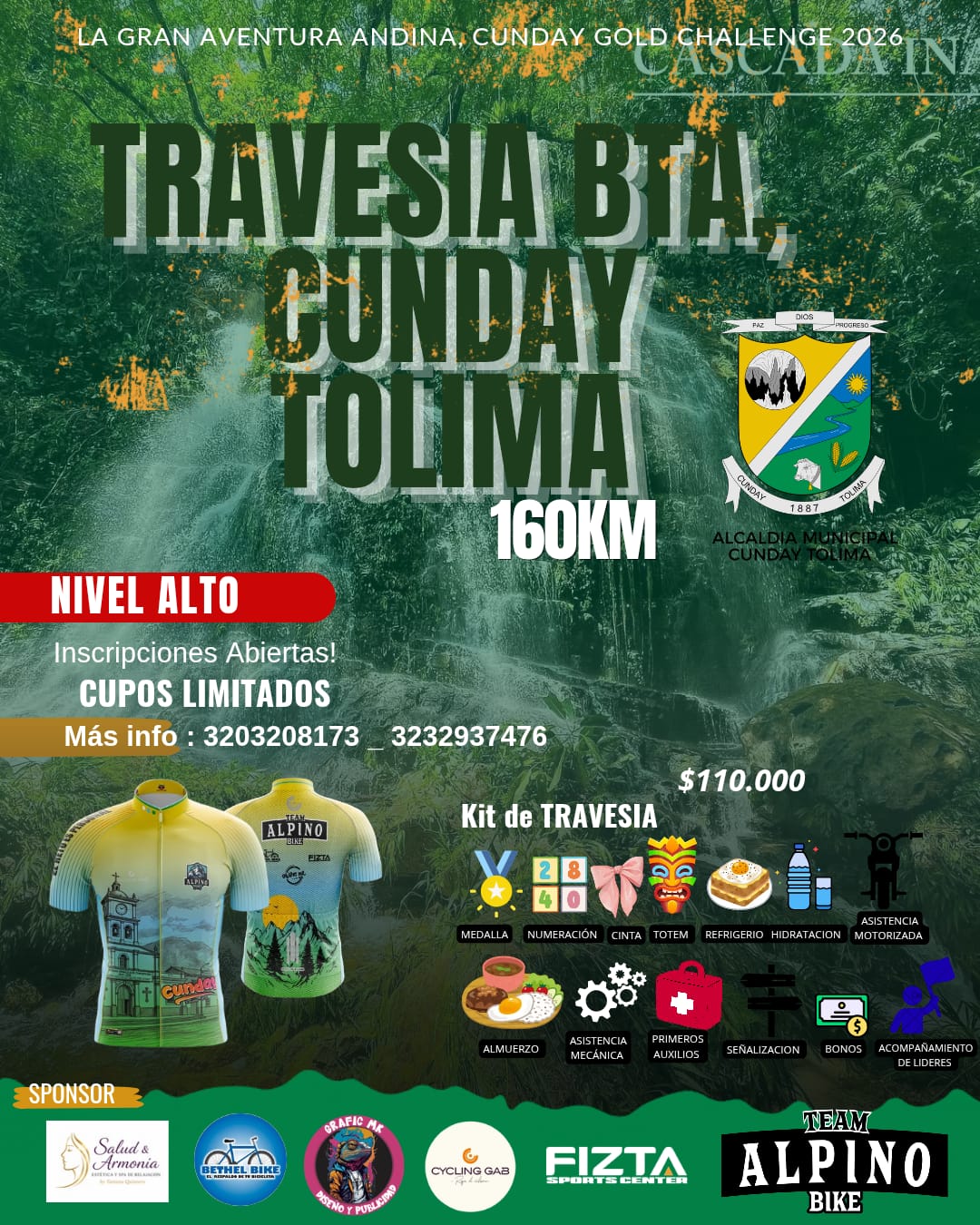Travesía Team Alpino Bike 2026 - Cunday Tolima Travesía Team Alpino Bike 2026 - Cunday Tolima